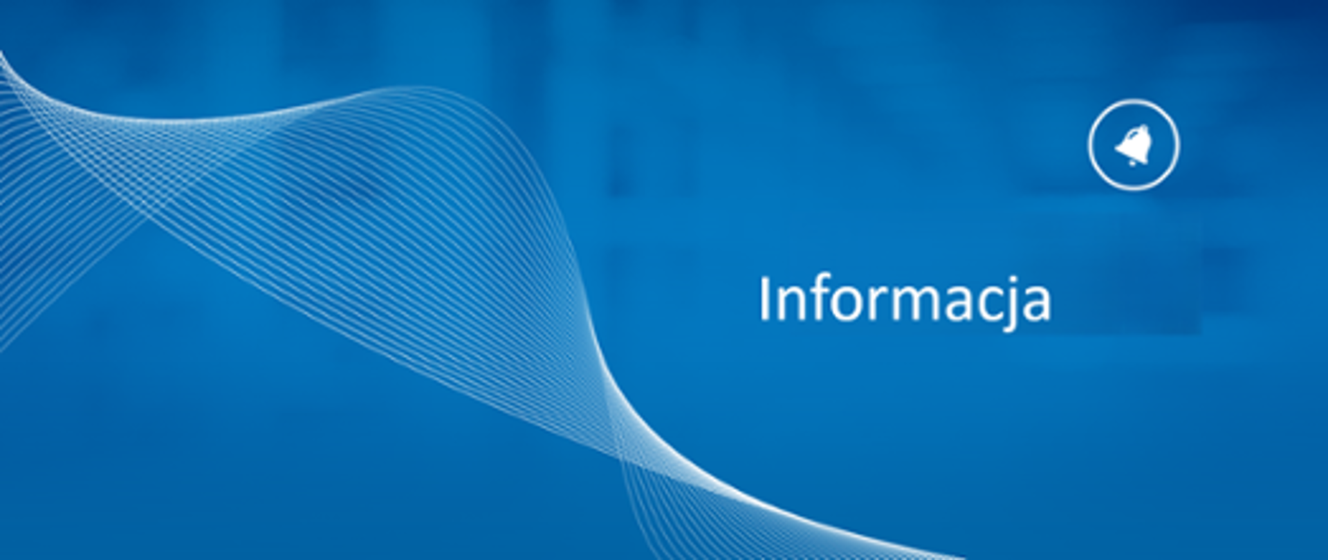 Napis Informacja na niebieskim tle