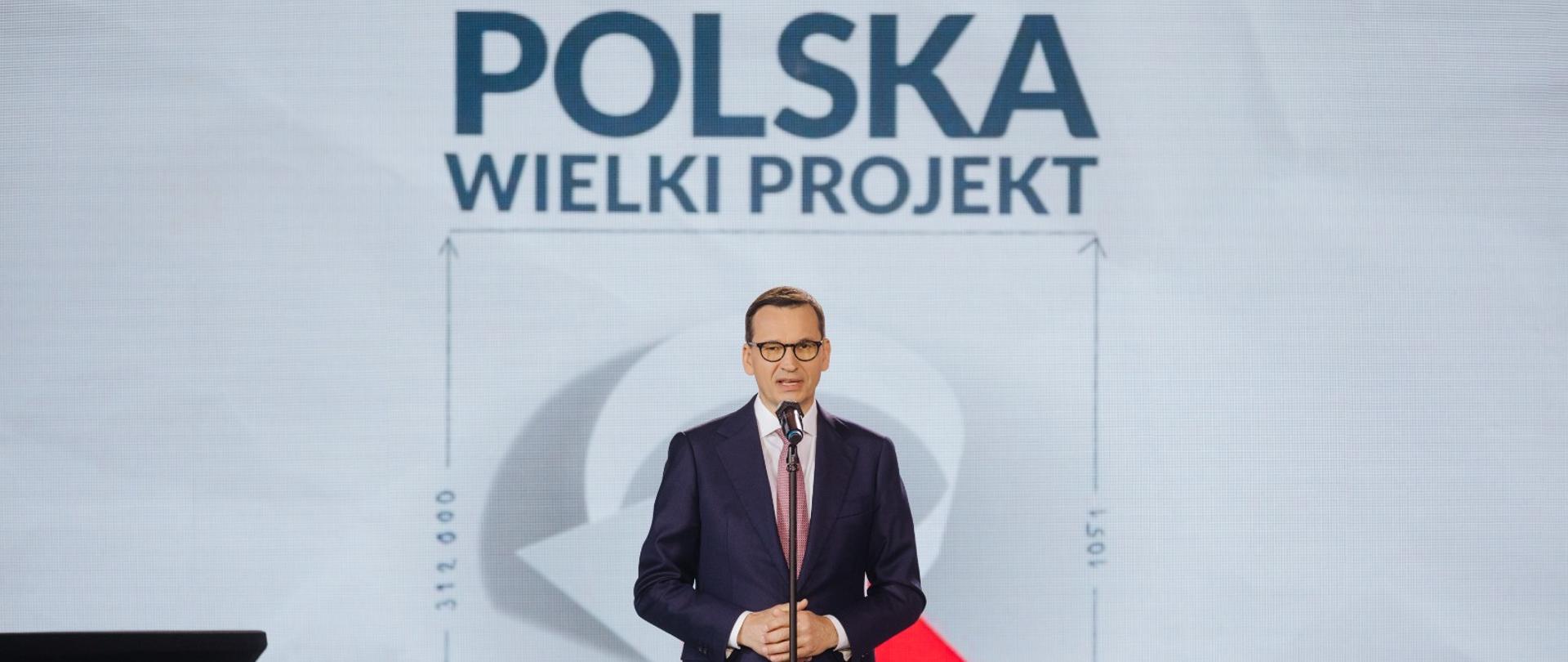 Premier Mateusz Morawiecki podczas kongresu Polska Wielki Projekt.