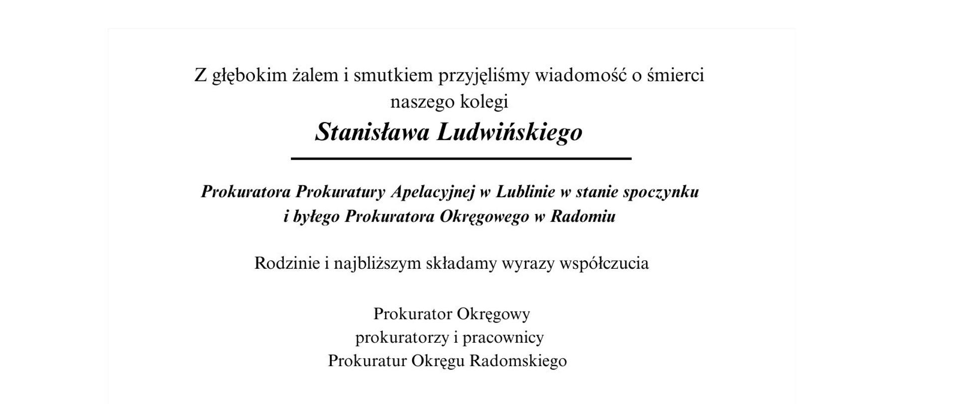 Nekrolog St. Ludiwński