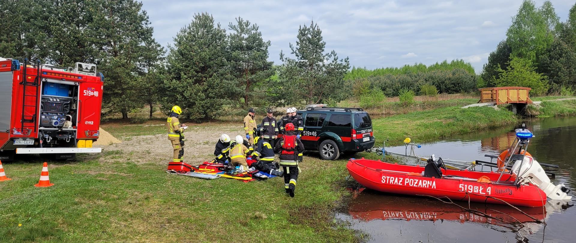 powiatowe ćwiczenia podmiotów ksrg Jeżowe 2024 strażacy osp i psp podczas działań
