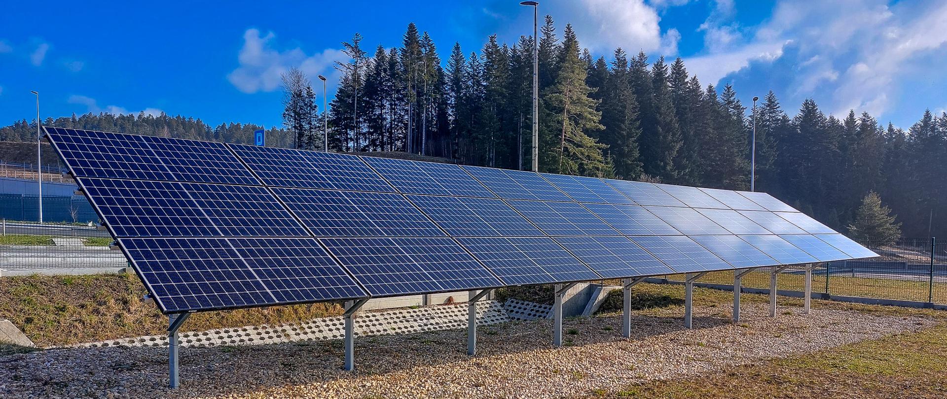 S7 Skomielna Biała - Rabka-Zdrój, instalacja fotowoltaiczna na MOP Zbójecka Góra