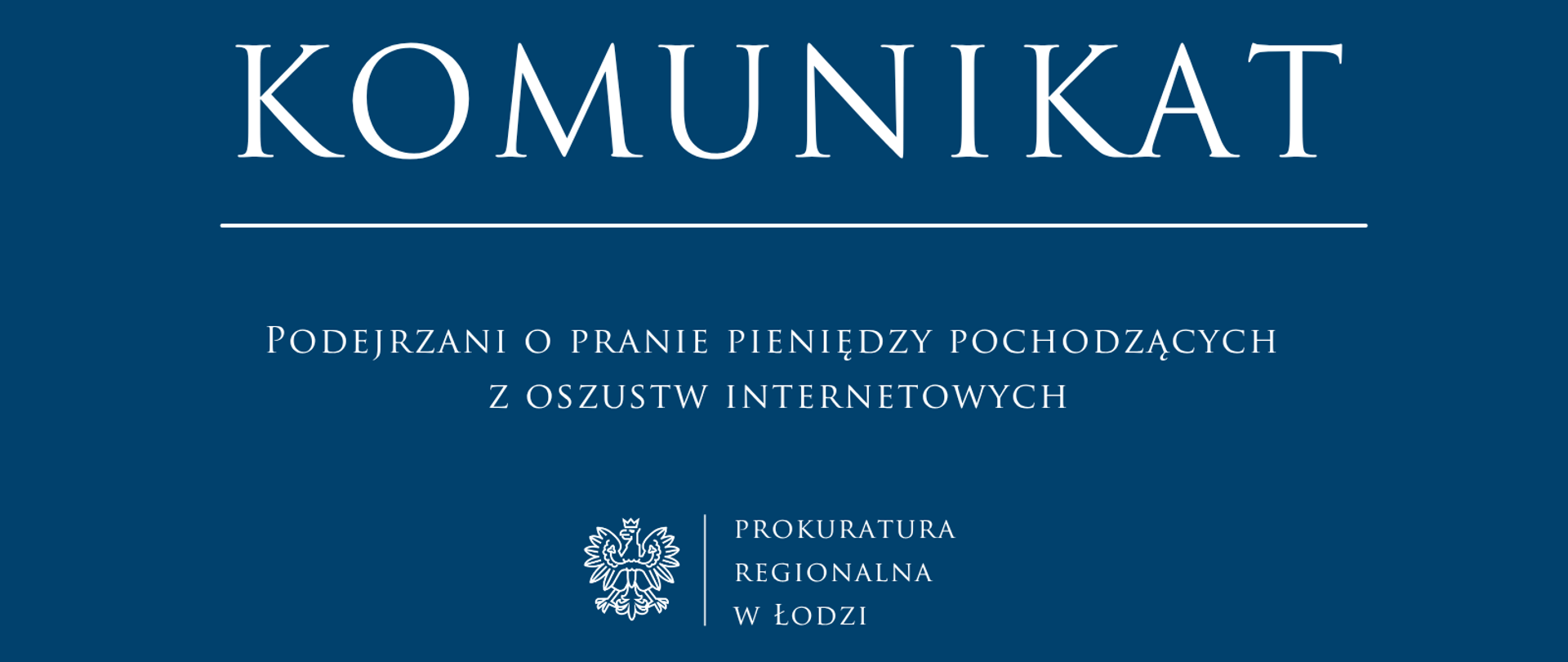 Komunikat Prokuratury Regionalnej w Łodzi 2026-09-10
