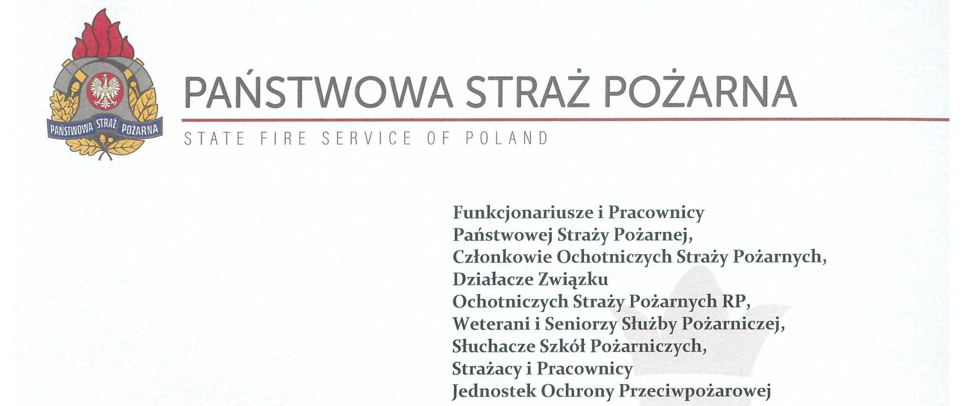 Życzenia Komendanta Głównego PSP