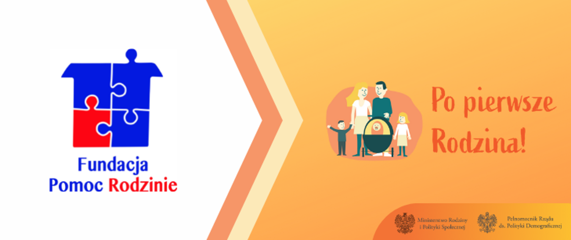 logo Fundacja Pomoc Rodzinie, logo konkursu Po pierwsze Rodzina!