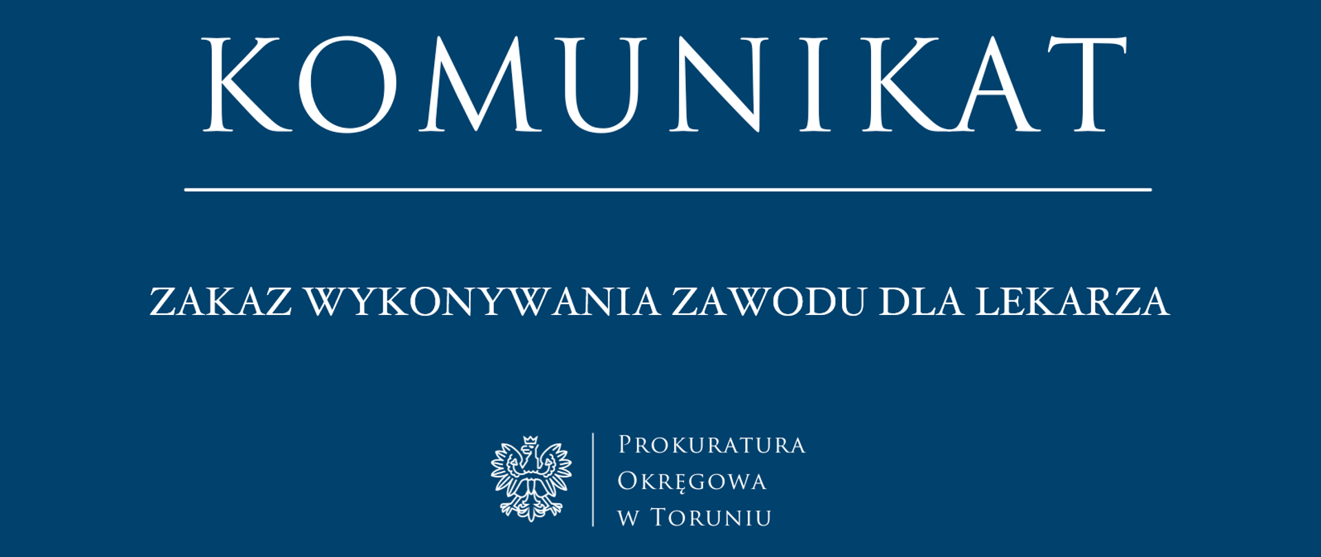 Zakaz wykonywania zawodu dla lekarza