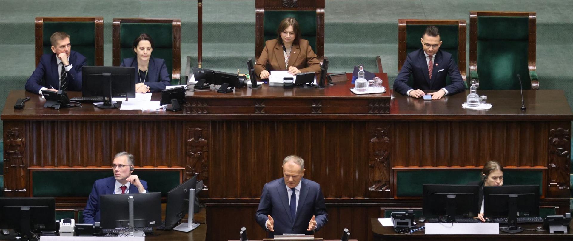 Premier Donald Tusk w Sejmie