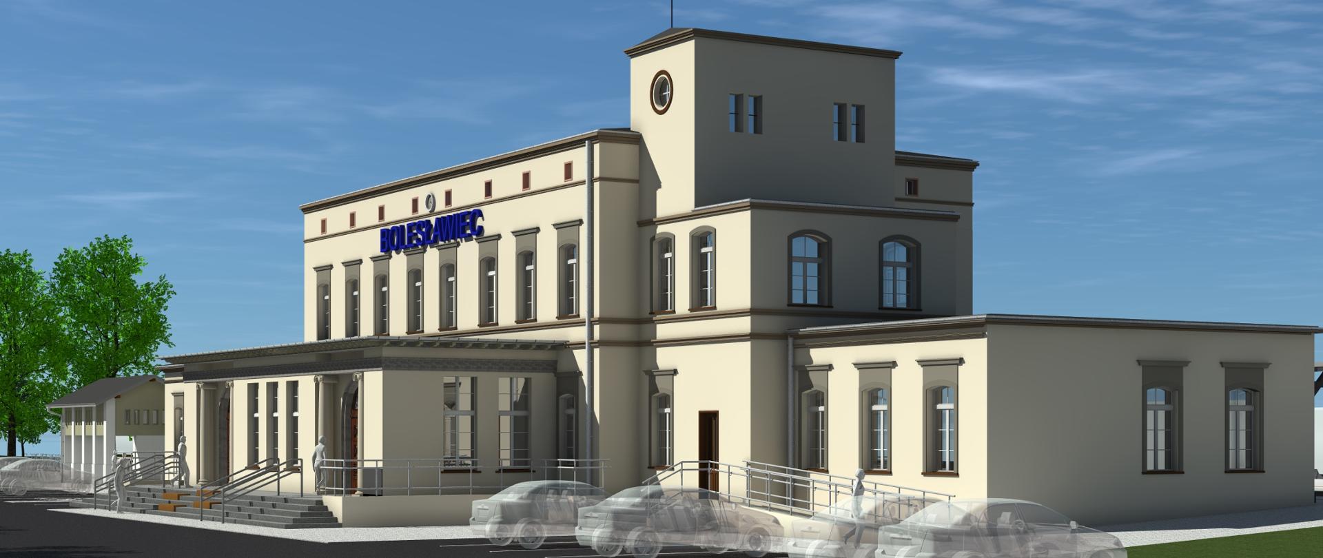 Dworzec w Bolesławcu - wizualizacja