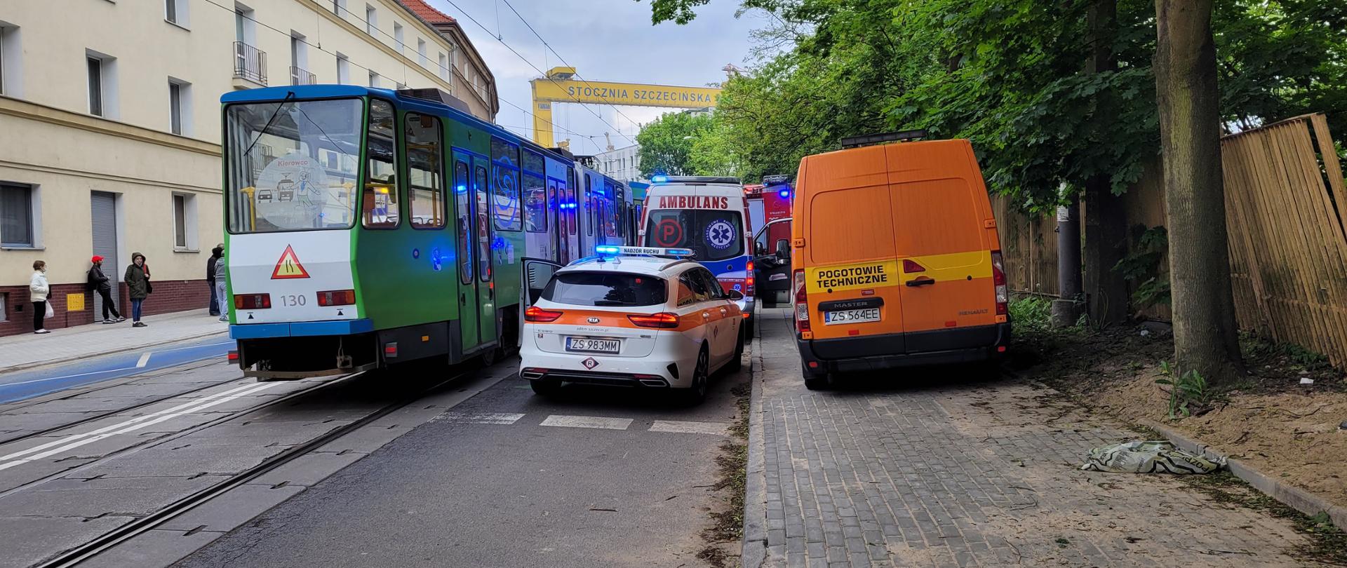 Zderzenie tramwajów na ulicy Franciszka Ksawerego Druckiego-Lubeckiego