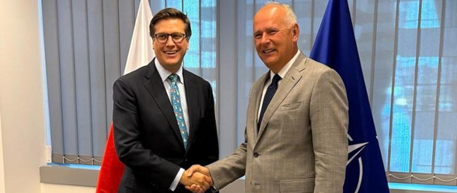 On the margins of the meeting of the North Atlantic Council on 27 August, the Secretary of State at the Ministry of National Defence Paweł Zalewski held talks at the NATO Headquarters in Brussels with the US Undersecretary of War for Policy Elbridge Colby, the Deputy Assistant Secretary of War for Europe and NATO Policy William Cappelletti and the US Ambassador to NATO Matthew Whitaker.