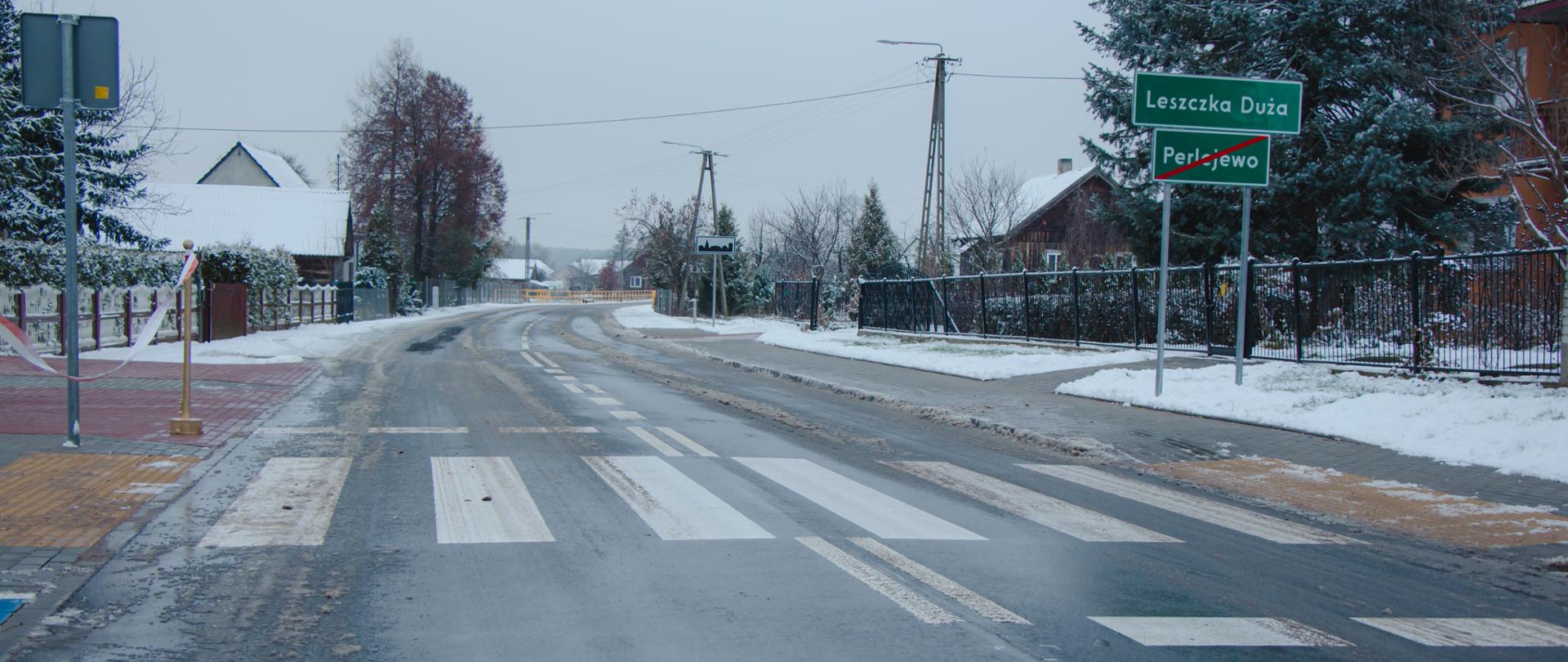 Otwarcie drogi w Leszczce Dużej (Gmina Perlejewo)