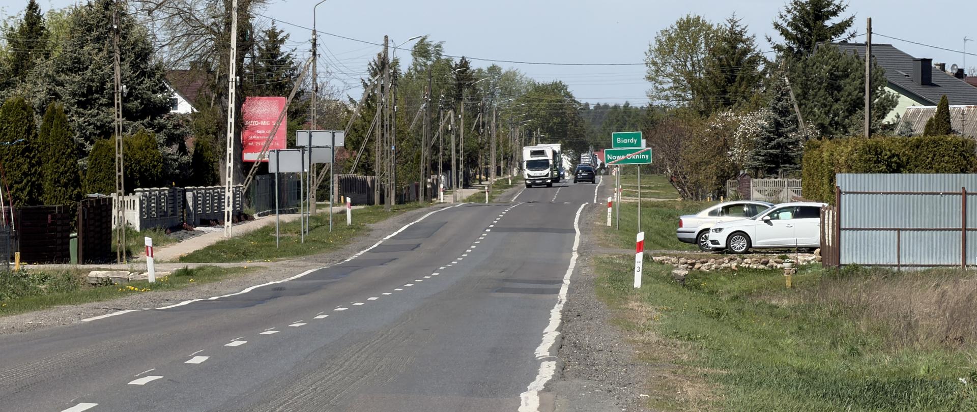 Droga krajowa nr 63 w rejonie miejscowości Biardy
