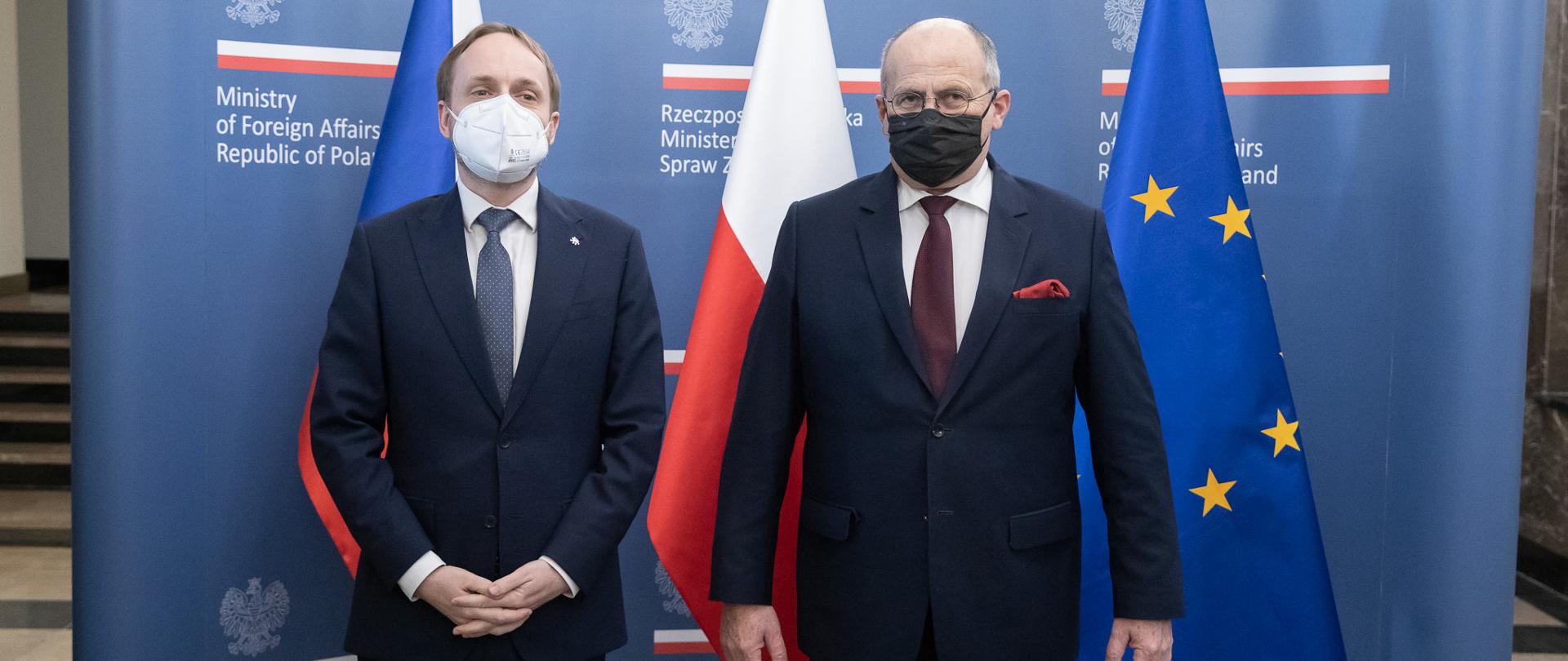 2021.05.07 Warszawa . Minister Zbigniew Rau . Wizyta minister SZ Czechy Jakub Kulhanek .
Fot. Tymon Markowski / MSZ