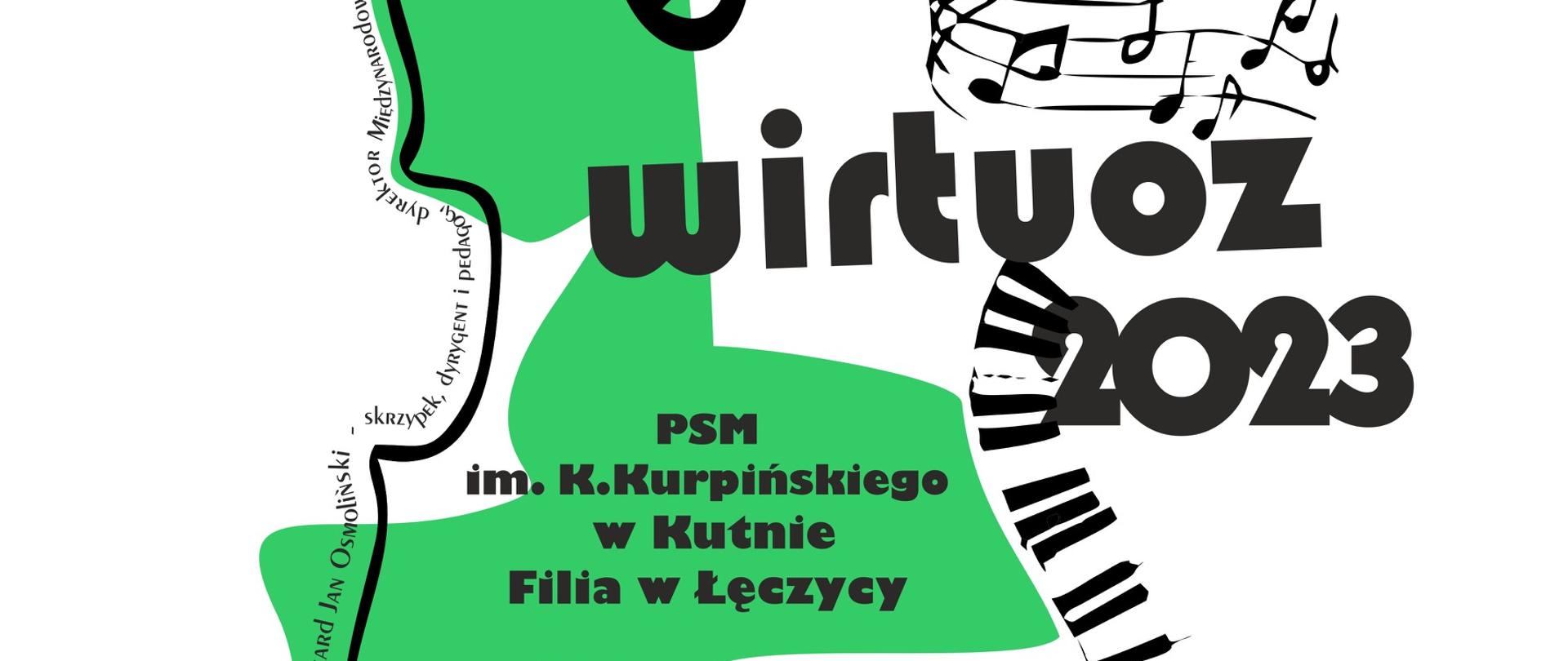 Plakat - Zaproszeni do wzięcia udziału w konkursie Wirtuoz 2023