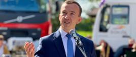 100-lecie Ochotniczej Straży Pożarnej w Grodzicznie. Wicewojewoda Mateusz Szauer gratulował jubileuszu i służby