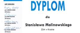Dyplom Stanisława Malinowskiego