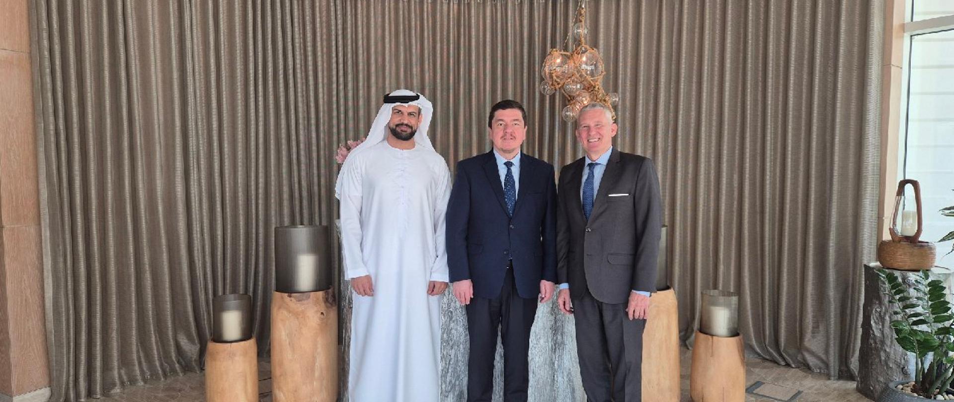 A meeting attended by the Grand Mufti of Poland and a representative of the Emirate of Sharjah to discuss plans for cooperation.