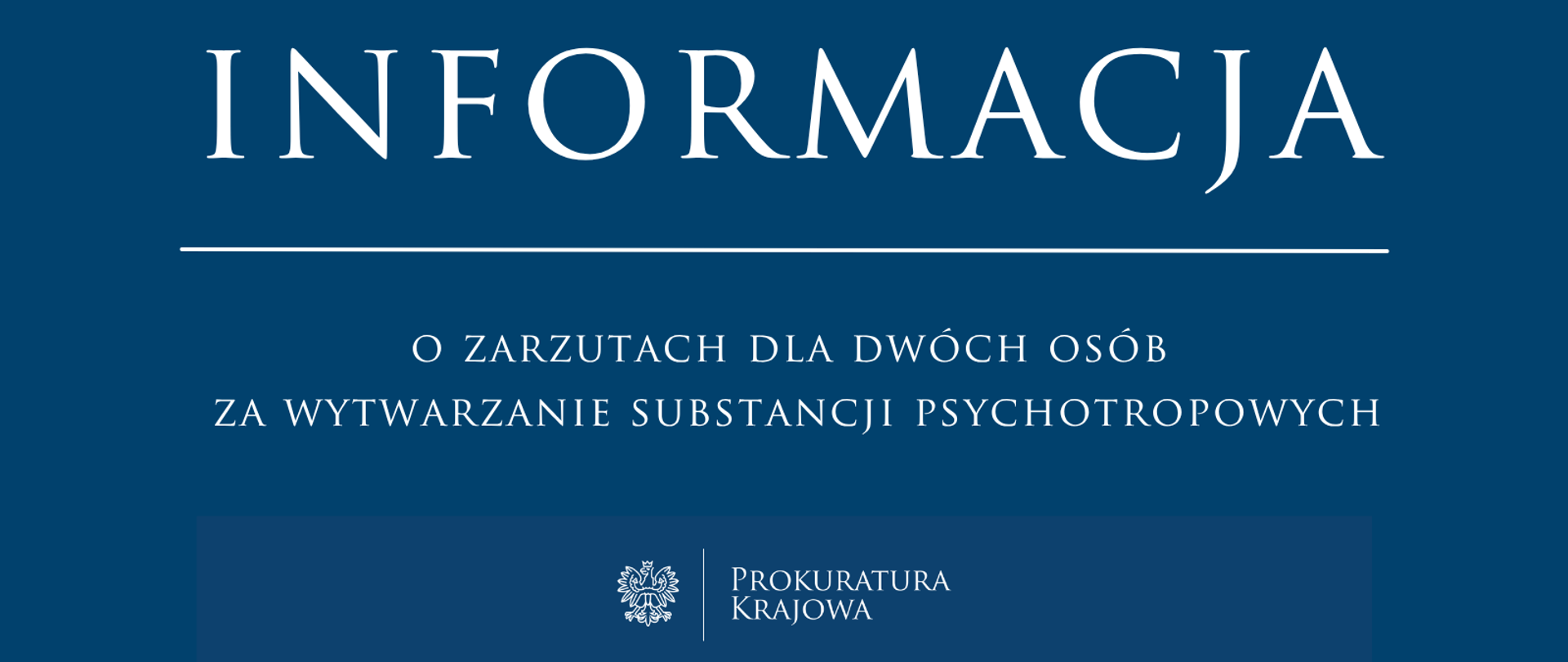 Zarzuty dla dwóch osób za wytwarzanie substancji psychotropowych