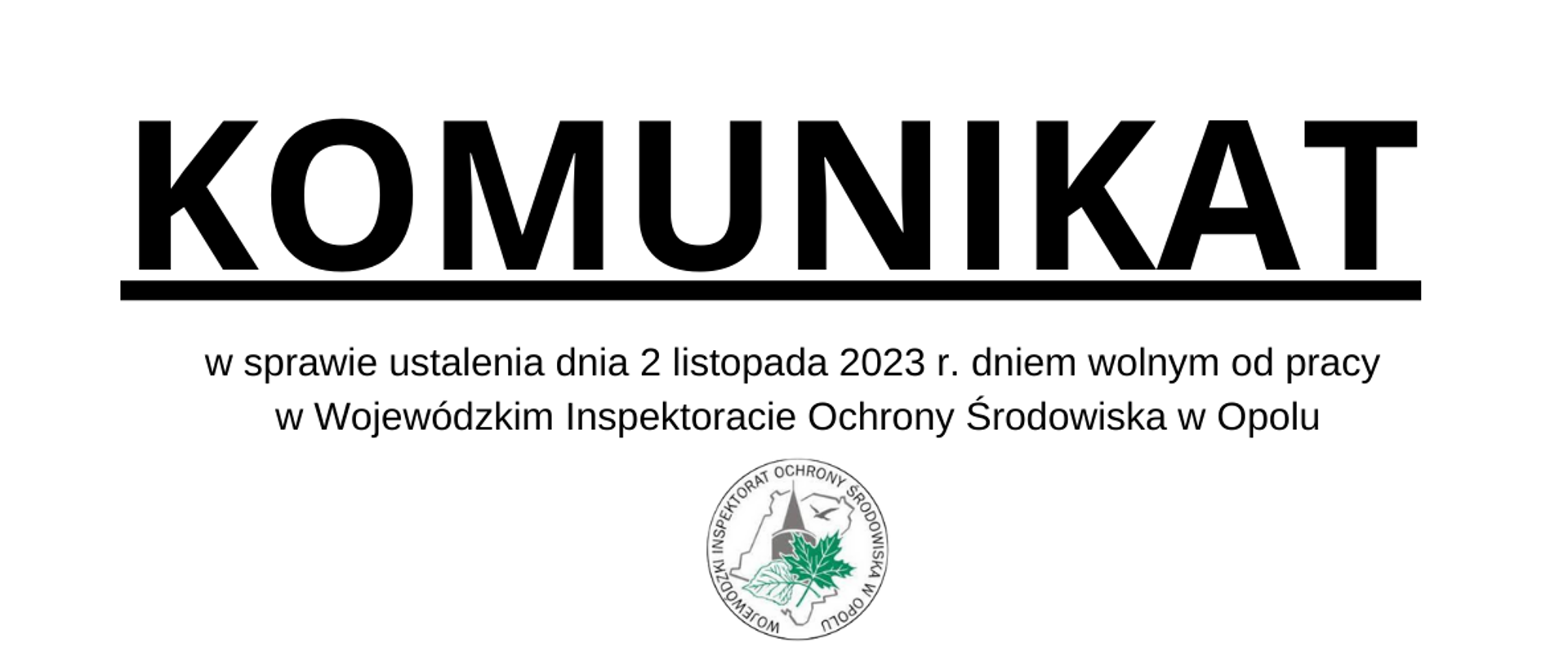 Komunikat w sprawie 2 listopada 2023 r.