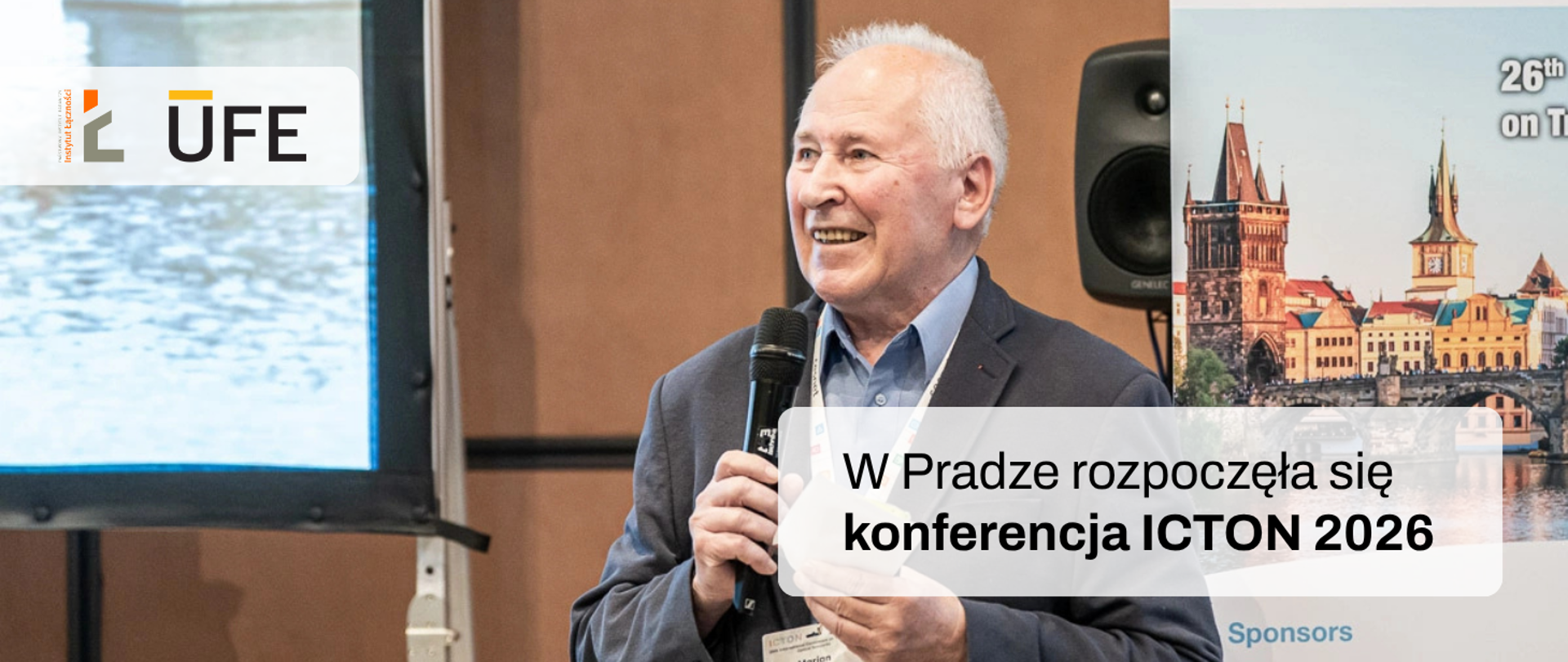 Profesor Marian Marciniak przemawia podczas otwarcia konferencji ICTON 2026