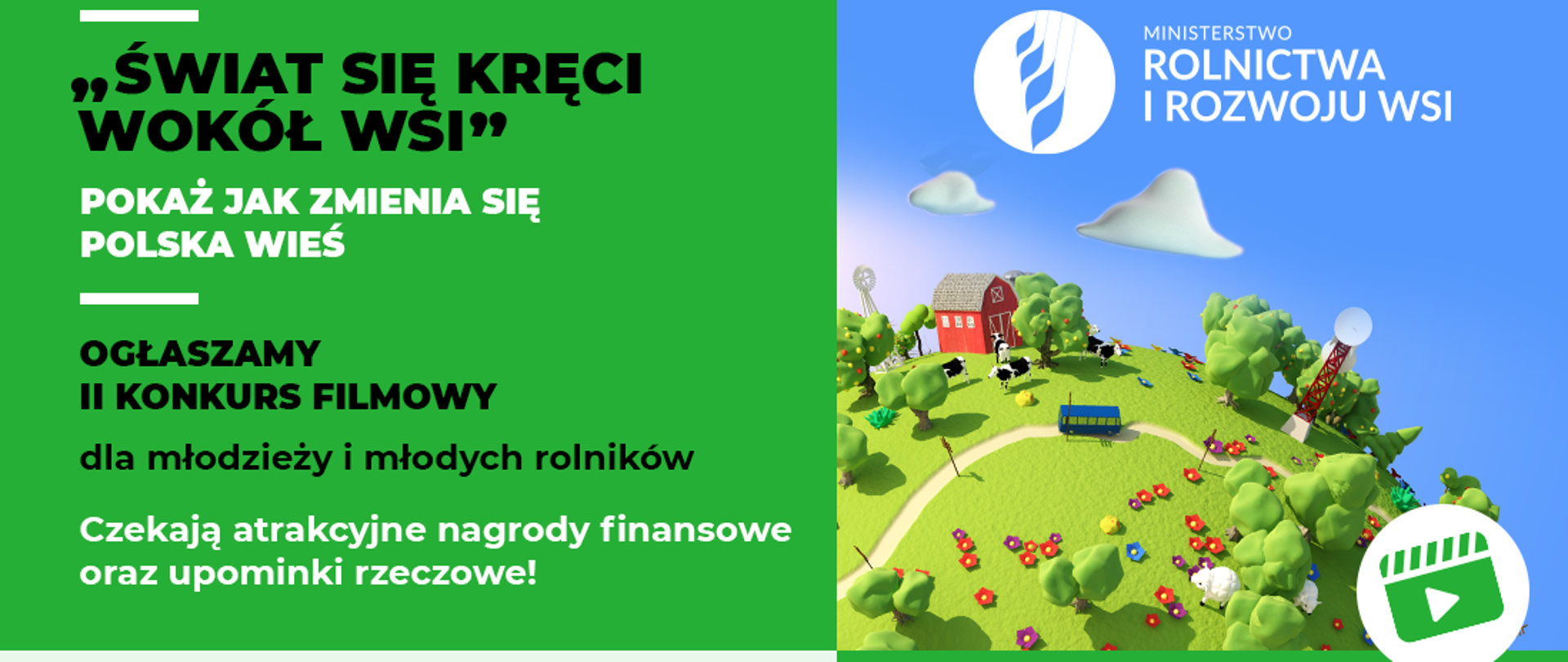 Świat się kręci wokół wsi - plakat 