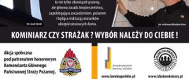 Infografika akcji społecznej pod patronatem honorowym Komendanta Głównego PSP Kominiarz czy Strażak? Wybór należy do Ciebie. 