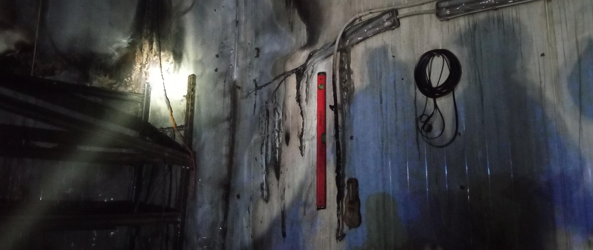 Pożar warsztatu w miejscowosci Chotycze