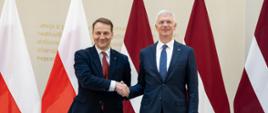 Minister Radosław Sikorski z Ministrem Spraw Zagranicznych Łotwy Artursem Krišjānisem Kariņšem