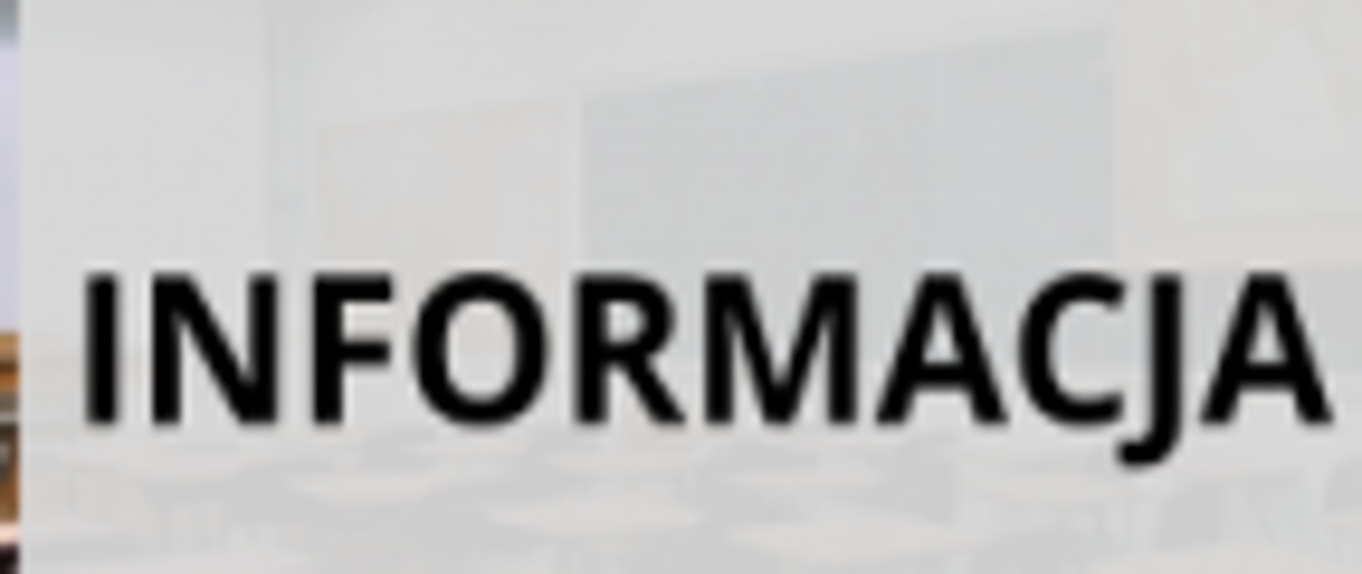 Zdjęcie z napisem informacja