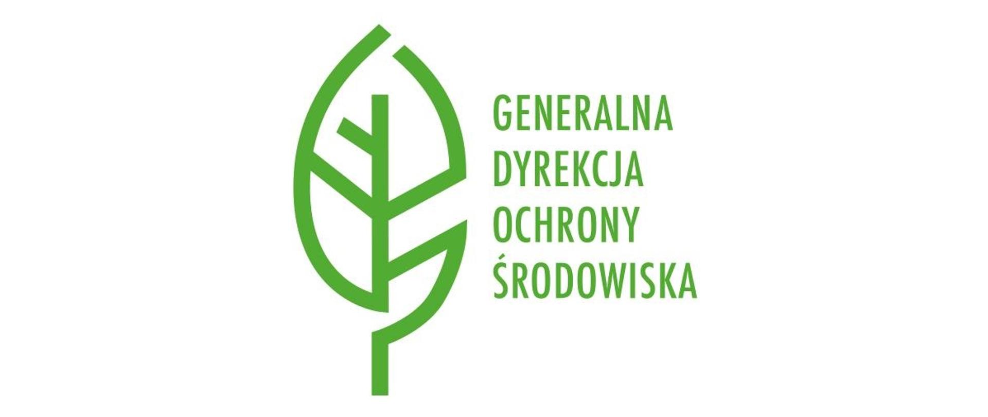 Grafika zawierająca logo Generalnej Dyrekcji Ochrony Środowiska (zielony listek na białym tle i nazwa instytucji) i zwrot Komunikat. 