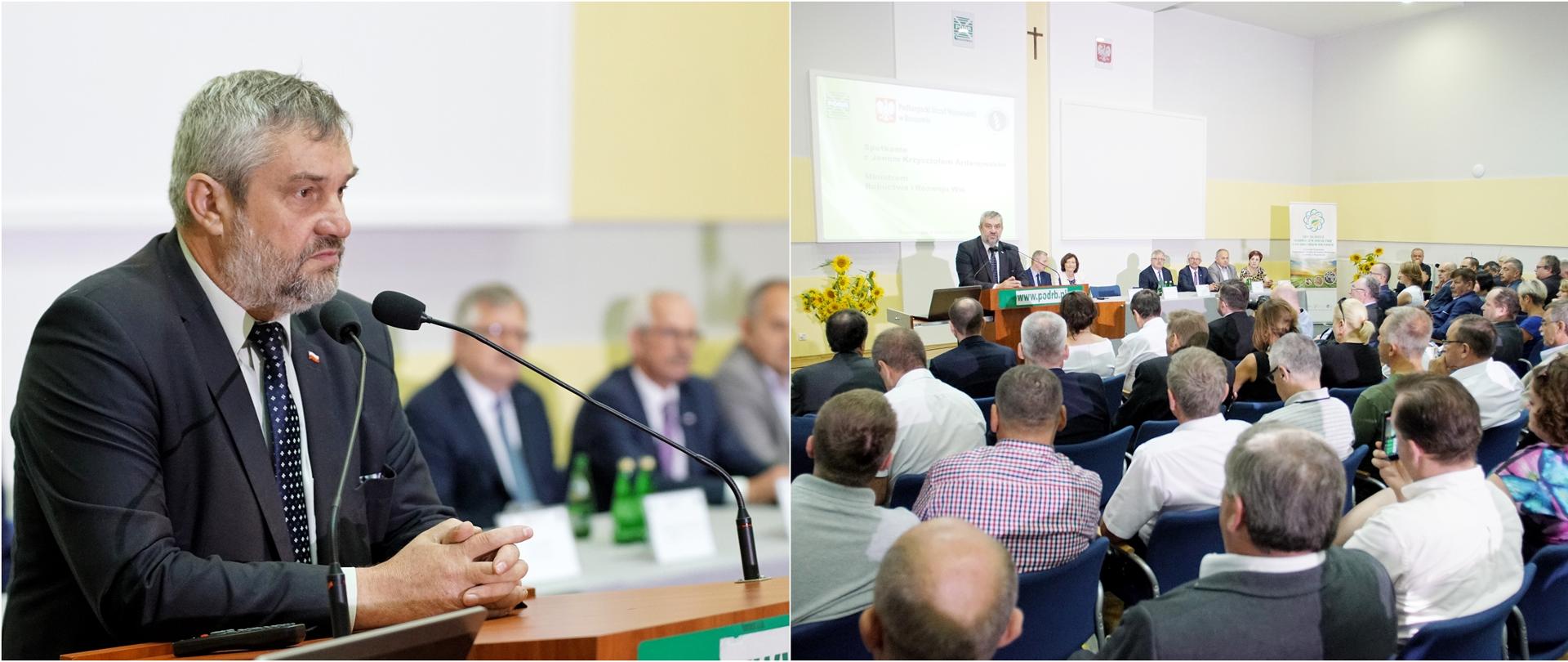 Minister J.K. Ardanowski podczas spotkania w Boguchwale