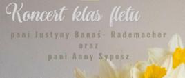 Baner z informacją o koncercie fletowym.