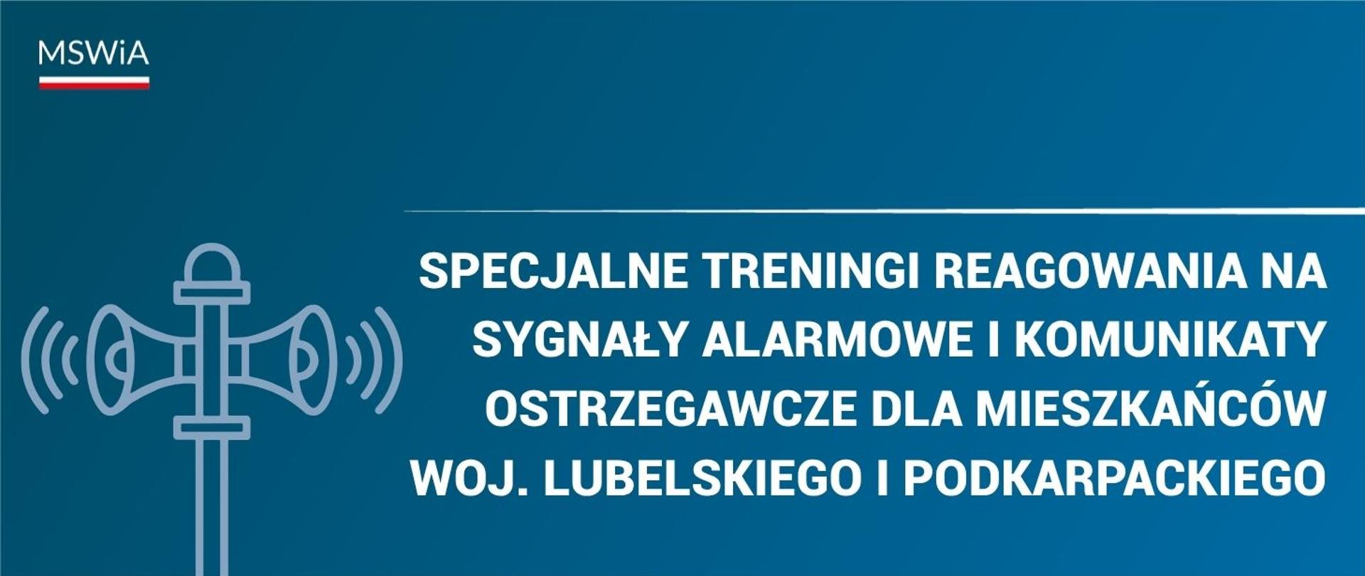 Specjalne treningi reagowania sygnały alarmowe i komunikaty ostrzegawcze 