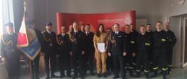 Uroczysta zbiórka z okazji ślubowania nowego funkcjonariusza w KP PSP Łobez