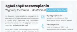 Ulotka informacyjna akcji "#SZCZEPIMY SIĘ"