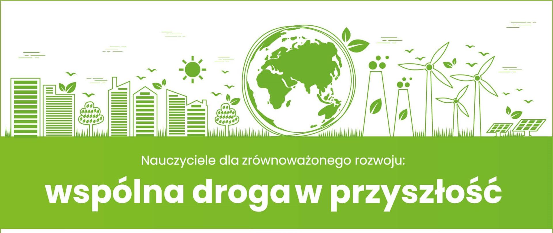 Zielona grafika z napisem