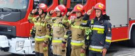 Uczczenie rocznicy PW przez strażaków PSP w Brzesku