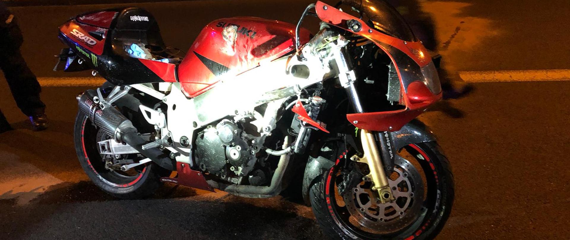 Wypadek motocyklisty w Ciechanowie