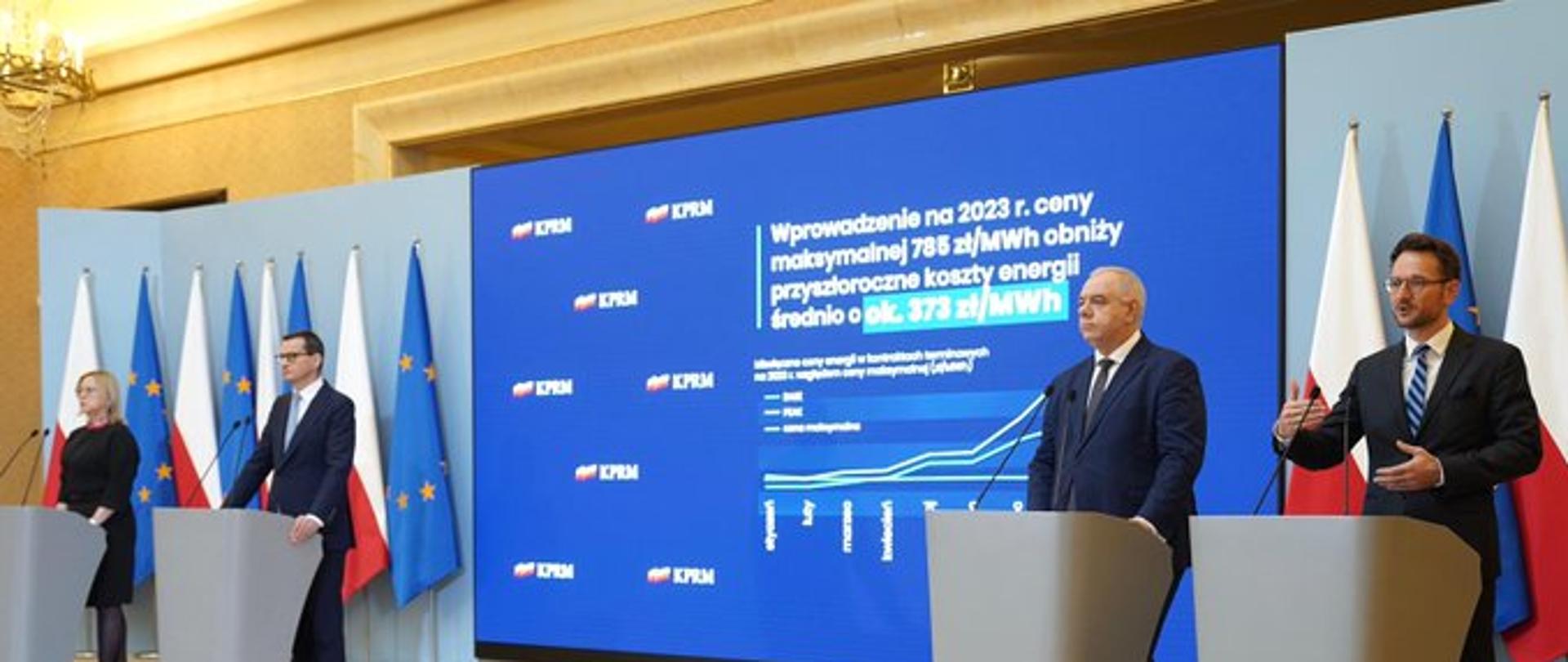 konferencja prasowa z udziałem premiera Mateusza Morawieckiego, wicepremiera Jacka Sasina, ministra Waldemara Budy i minister Anny Muchy.