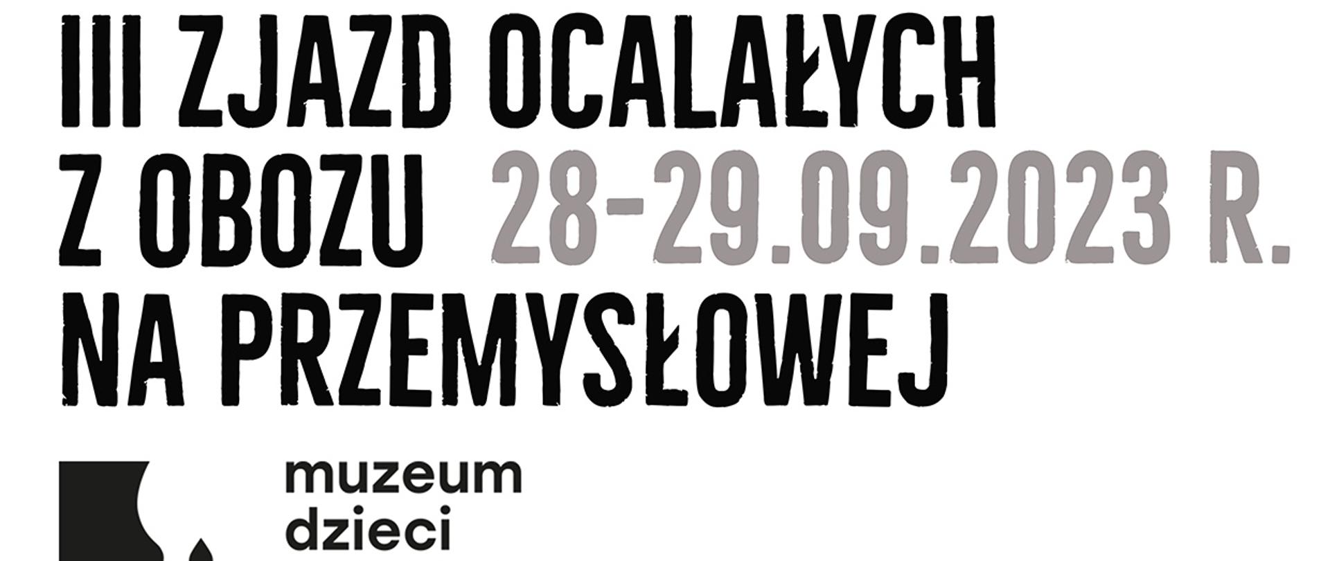 plakat czarno-biały z grafiką drutu kolczastego i napisem III zjazd ocalnych