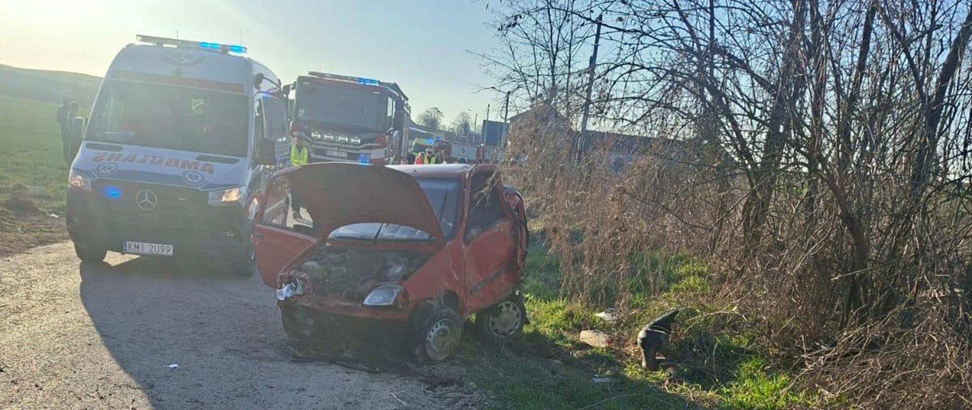 Wypadek w miejscowości Słupów