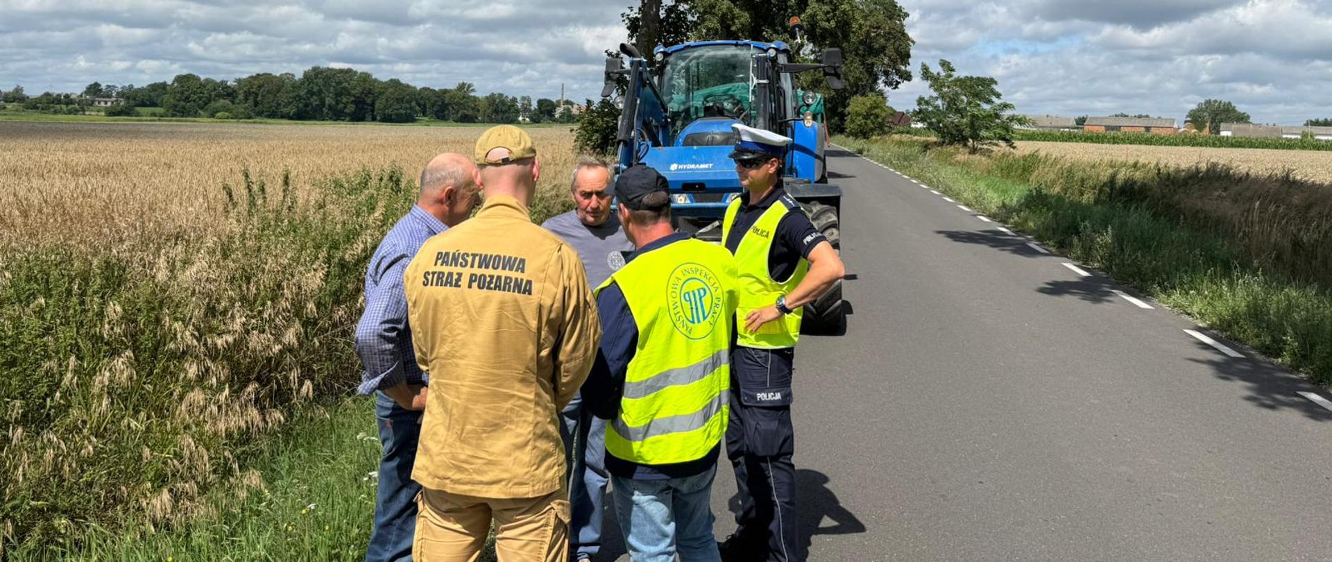 wspólna akcja PSP, PIP i Policji
