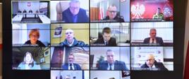Ekran do wideokonferencji - szefowie administracji zespolonej 