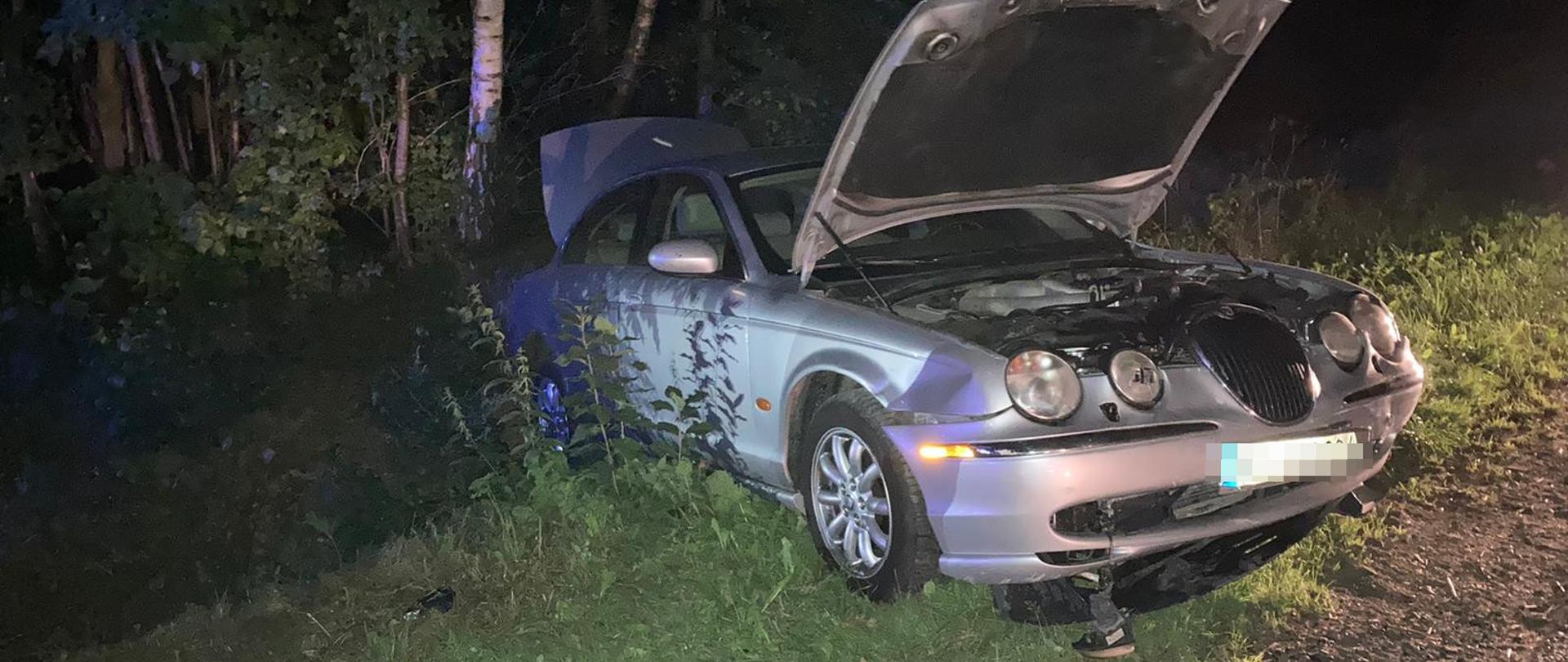 Zderzenie dwóch samochodowych osobowych w m. Humięcino-Koski