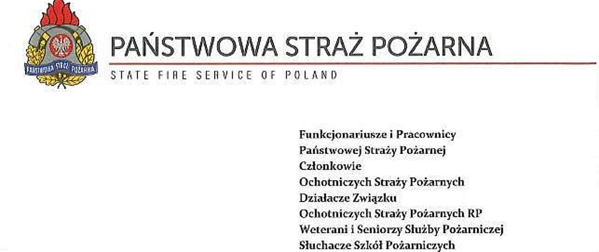 Zdjęcie przedstawia list Komendanta Głównego PSP