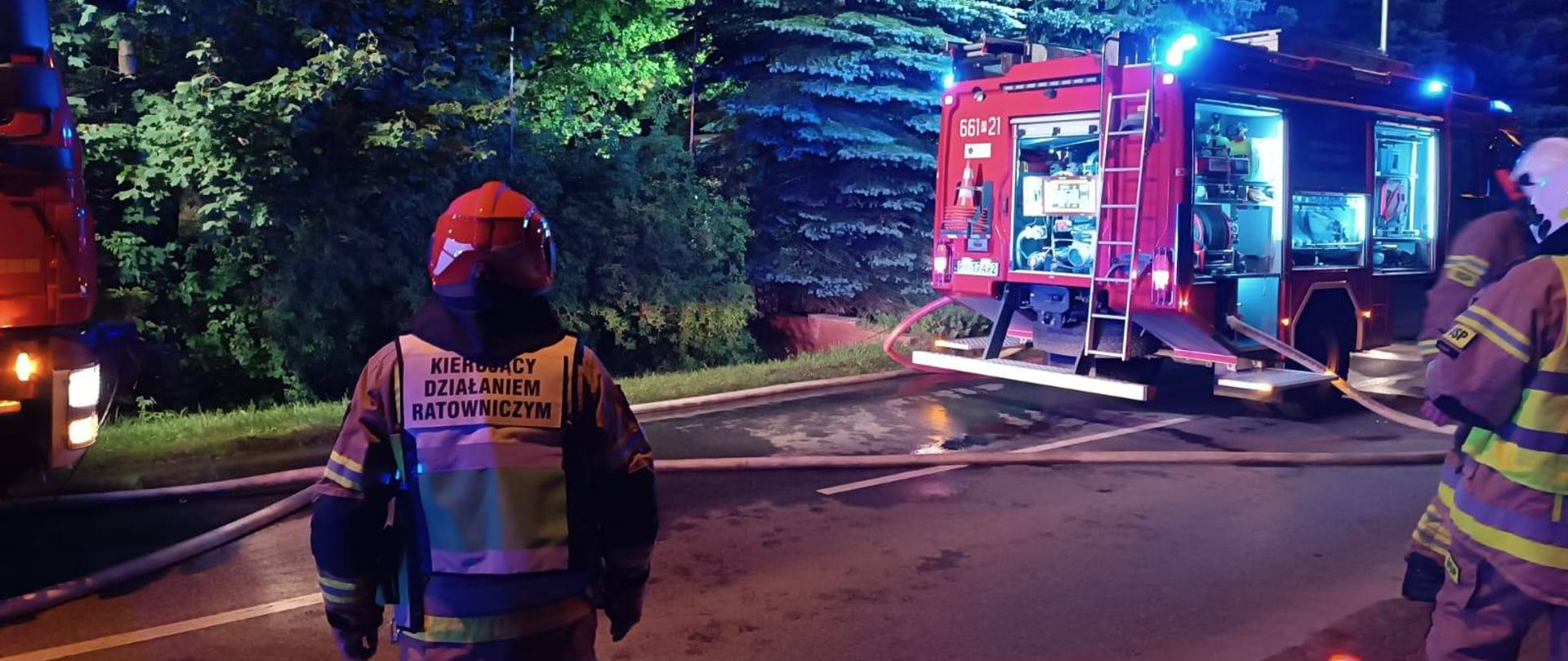 Pożar budynku mieszkalnego na terenie miasta Złotowa