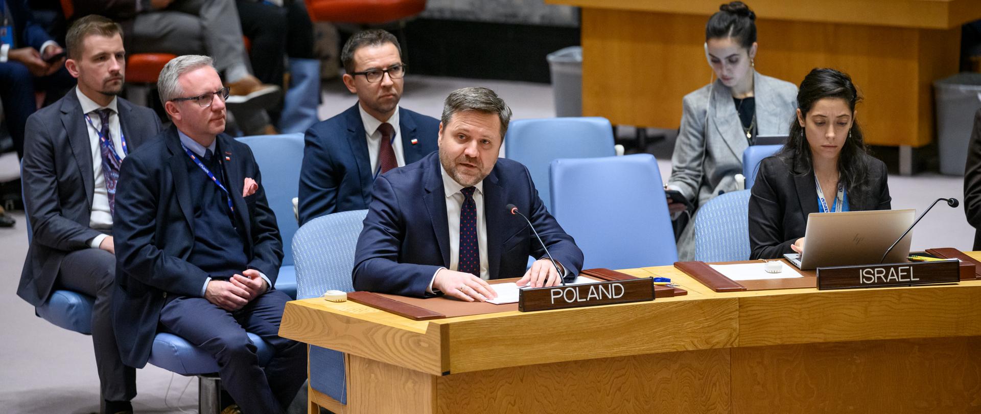 Wiceminister Gerwel uczestniczył w debacie otwartej Rady Bezpieczeństwa poświęconej sytuacji na Bliskim Wschodzie
