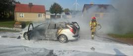 Pożar samochodu osobowego