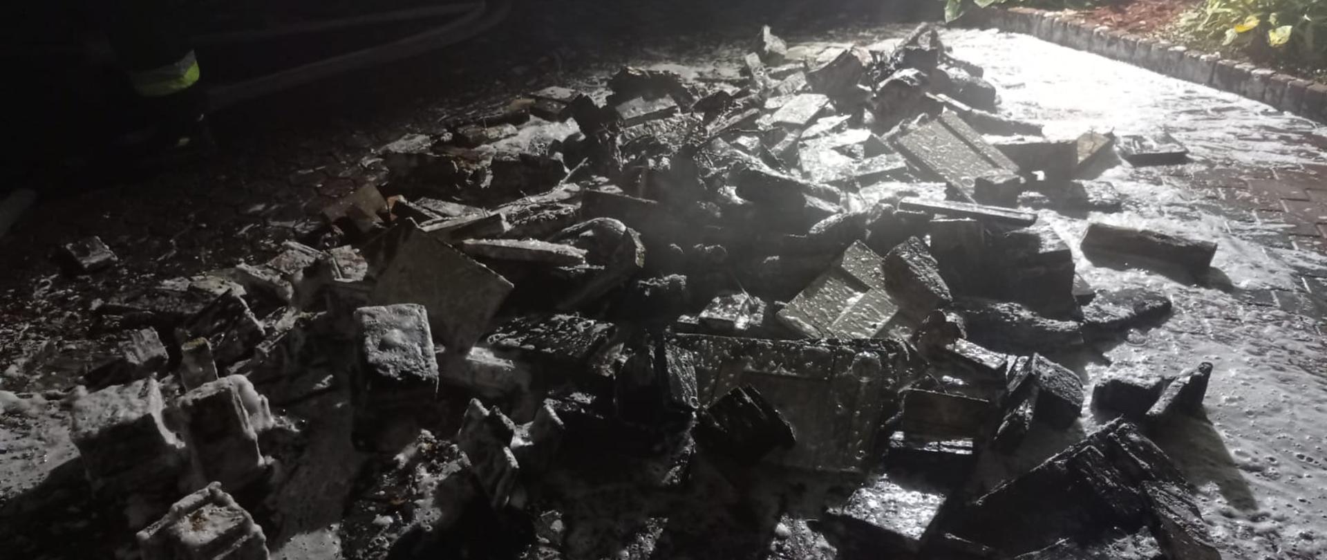 pożar pomieszczenia kotłowni w Gradowicach