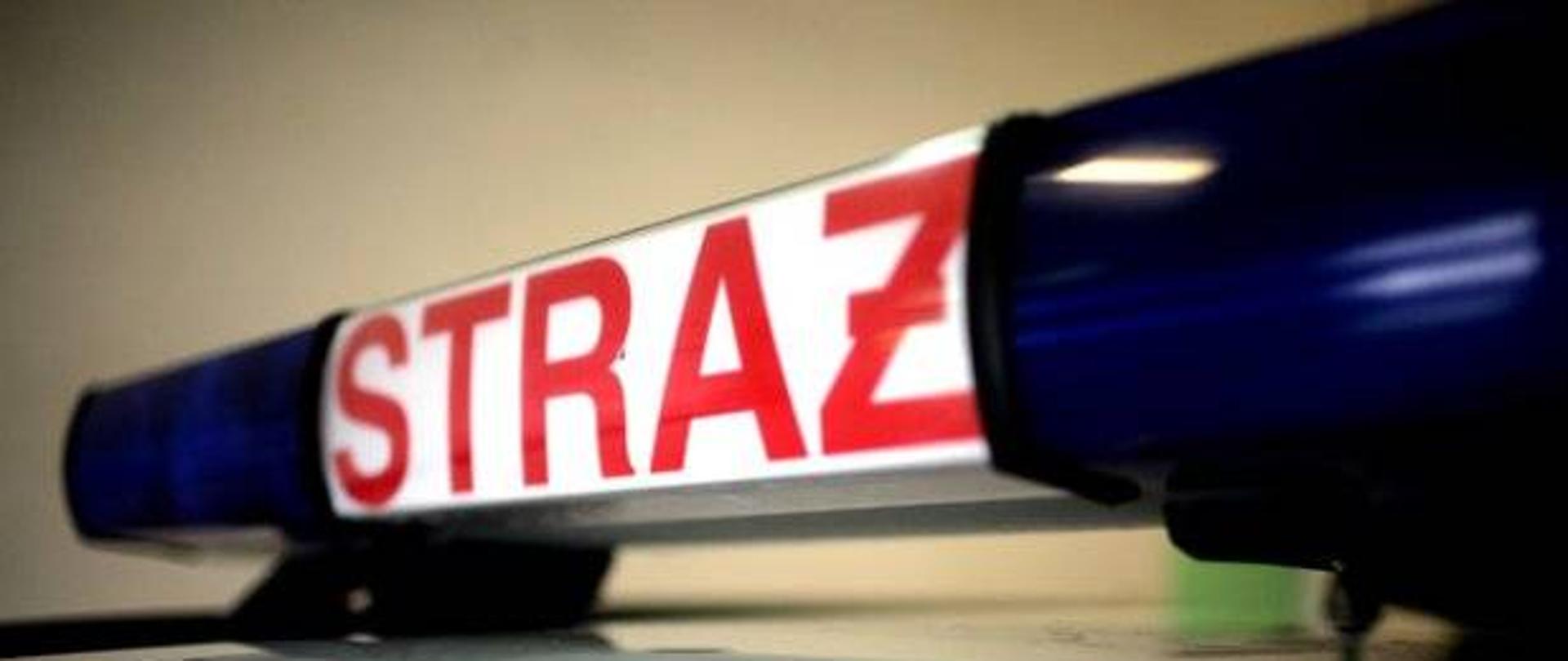 belka na samochodzie pożarniczym