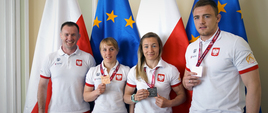 Medaliści Mistrzostw Europy w Zapasach na spotkaniu w Ministerstwie Sportu i Turystyki